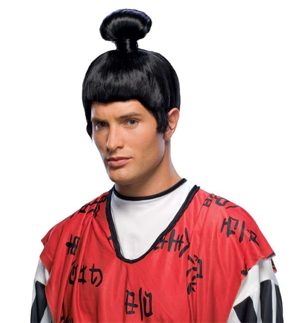 Perruque homme japonais noir
