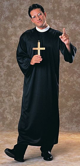 Costume homme prêtre soutane noire (STD)