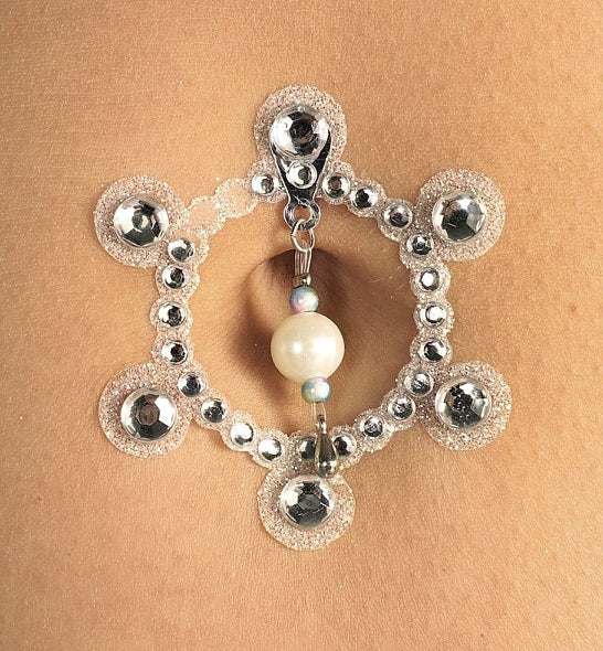 Bijoux de nombril diamant argent avec colle