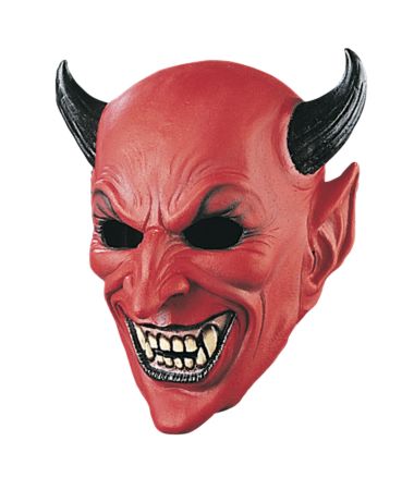 Masque de diable rouge en latex pour adulte