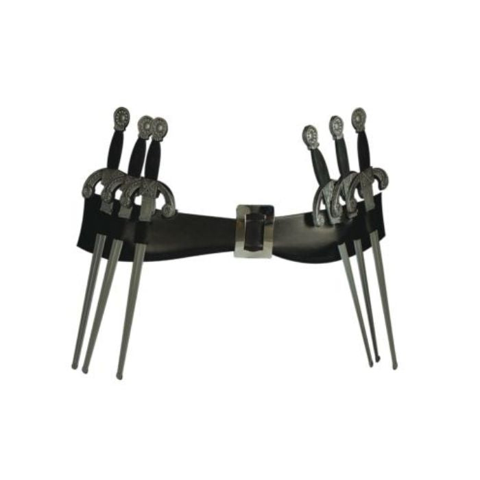 Ceinture avec 6 dagues V pour Vendetta pour adulte