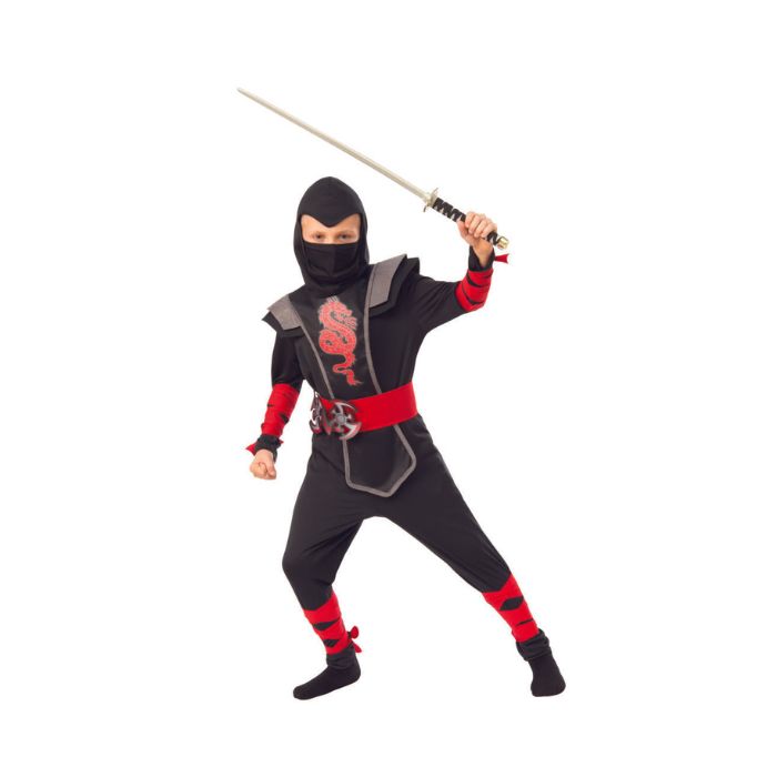 Costume enfant ninja noir plastron