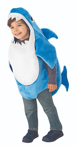 Costume enfant Baby Shark - requin bleu (S)