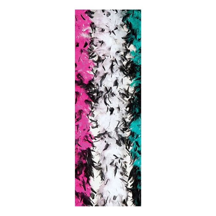 Boa de plumes blanches et noires 6 pi
