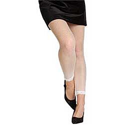 Bas collant femme filet blanc