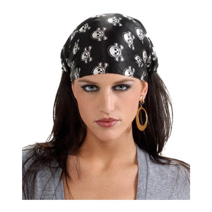Bandana noir motif tête de mort
