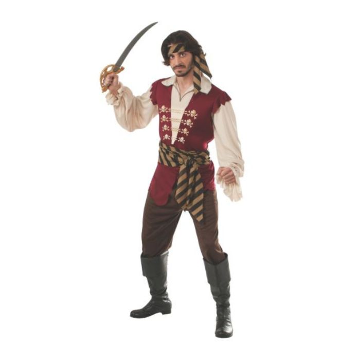 Costume homme pirate rouge (STD)