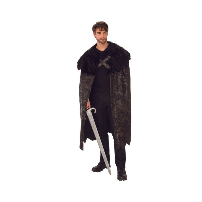 Costume homme cape de chevalier noire (STD)