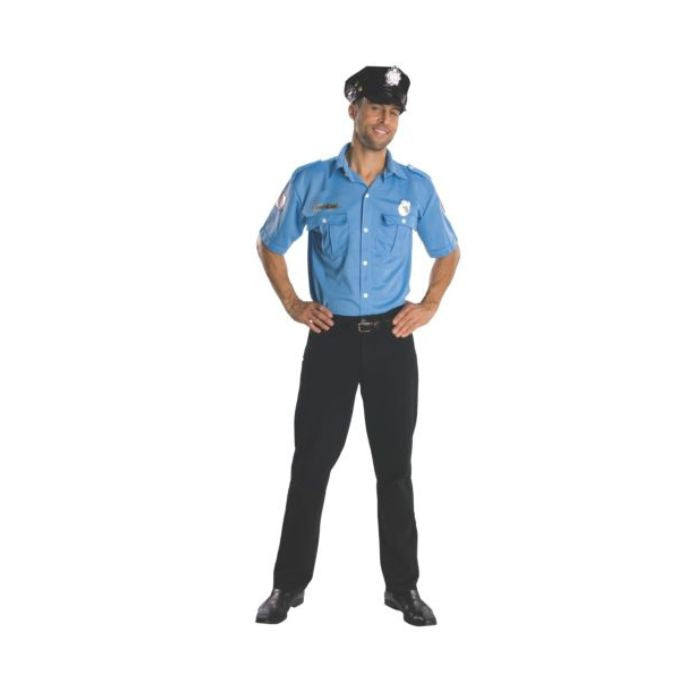 Costume homme policier chapeau et chemise