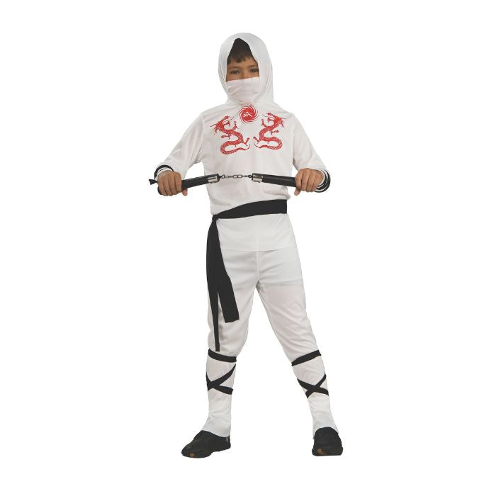 Costume enfant ninja blanc (L)