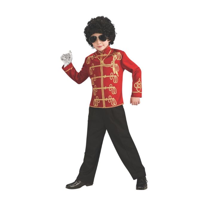Costume enfant Michael Jackson manteau rouge et or