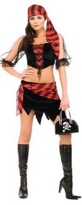 Costume femme pirate robe noire sexy Playboy