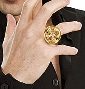 Bague Hustlah spinner doré