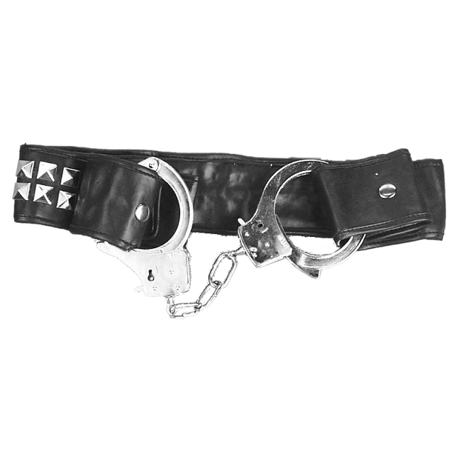 Ceinture cloutée avec menottes