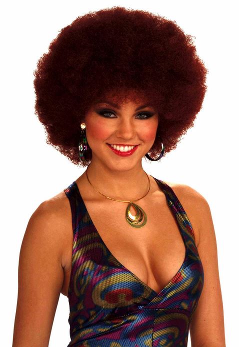 Perruque adulte afro rousse