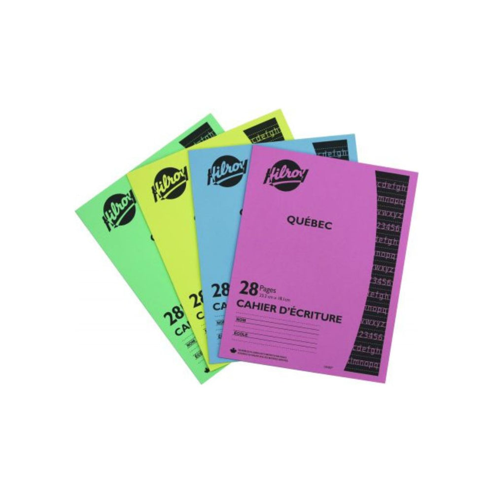 Cahier d'écriture interligné pointillé 7 po x 9 po 28 pages (14 feuilles) Hillroy