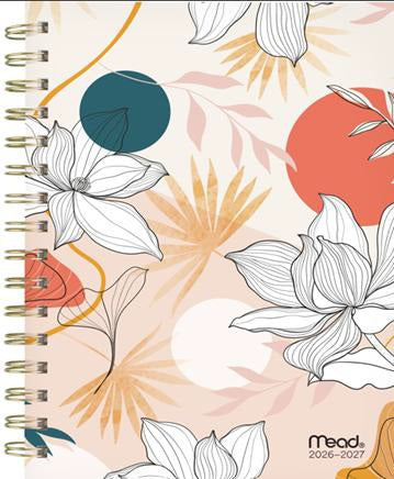 Agenda hebdomadaire/mensuel 18 mois 11 po x 9 po Mead artisan