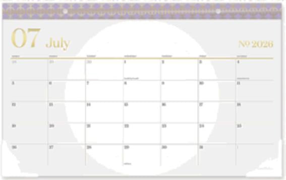 Calendrier sous-main mensuel 17,75 po x 11 po Cambridge