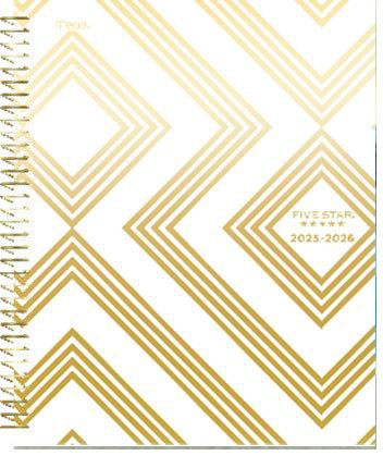 Agenda académique hebdomadaire/mensuel Five Star lignes