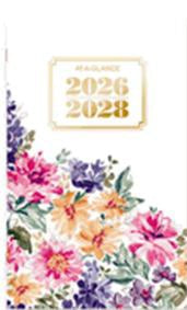 Agenda de poche 2 ans 6,5 po x 3,5 po floral