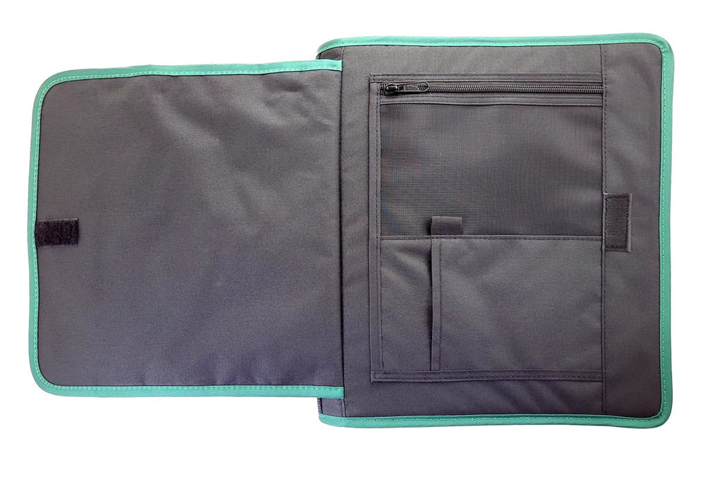 Cartable de présentation avec fermeture à glissière et pochette velcro