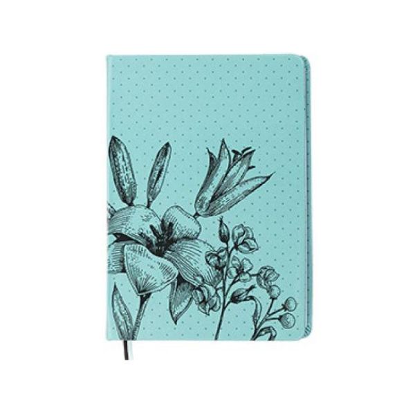 Cahier de notes à couverture rigide 8 po x 6 po 192 pages (96 feuilles) Hilroy lys bleu