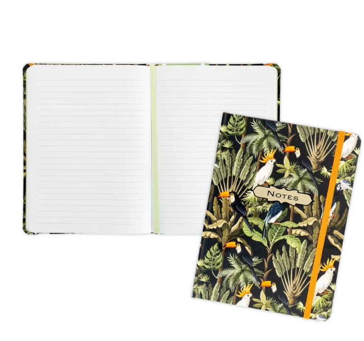 Cahier de notes 8 po x 6 po 192 pages (96 feuilles) Hilroy oiseaux botaniques