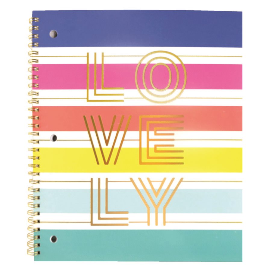 Cahier spirale 8 po x 10,5 po 160 pages lignées gentillesse