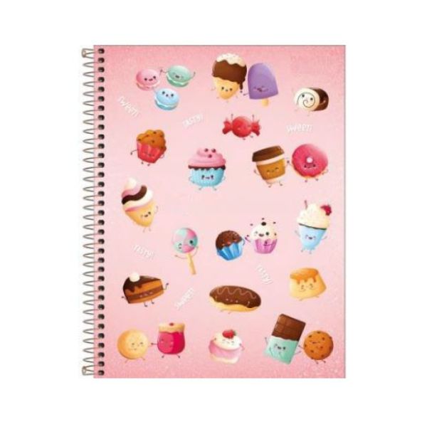 Cahier de notes spirale 10,5 po x 9 po 160 pages (80 feuilles) Hilroy gâteaux