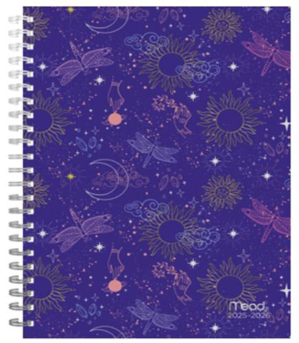 Agenda hebdomadaire/mensuel 18 mois 11 po x 9 po libellule