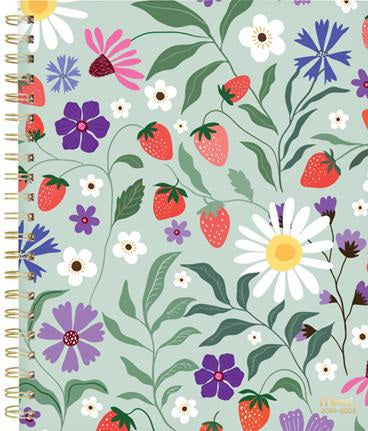 Agenda hebdomadaire/mensuel 18 mois 11 po x 9 po fruits et fleurs