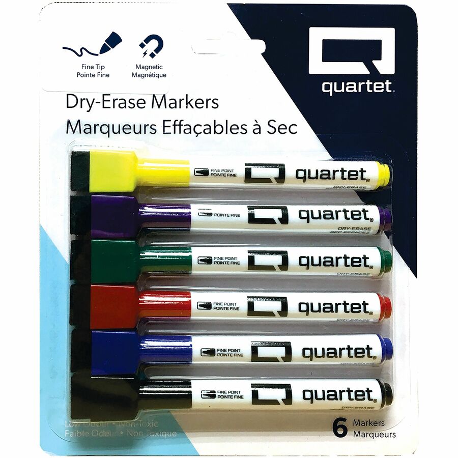 Marqueur effaçable à sec Quartet pointe fine (paquet de 6)