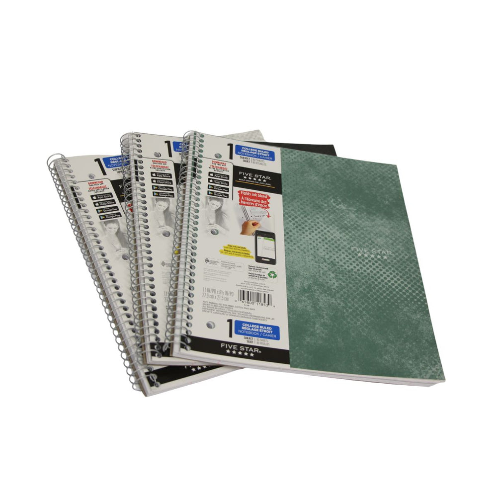 Cahier 8,5 po x 11 po 1 sujet Five Star