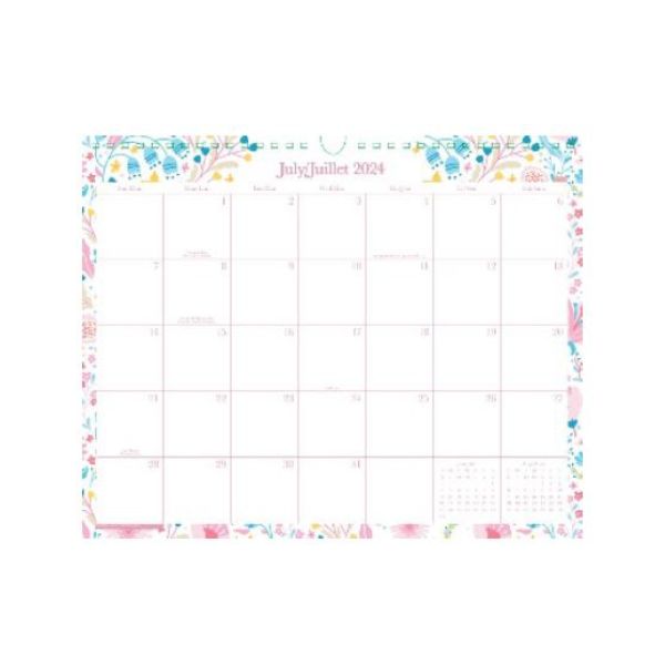 Calendrier académique mural 15 po x 12 po mensuel 15 mois caprice floral