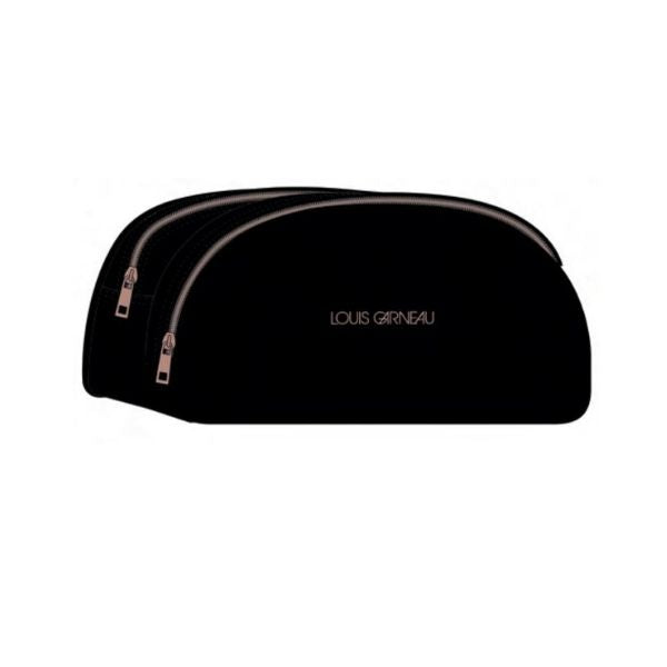 Étui à crayons demi-lune 24 cm x 13 cm x 7 cm Louis Garneau noir et rose-gold