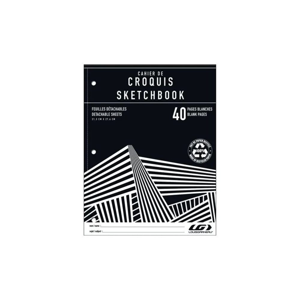 Carnet à croquis 10,8 po x 8,4 po 40 pages Louis Garneau