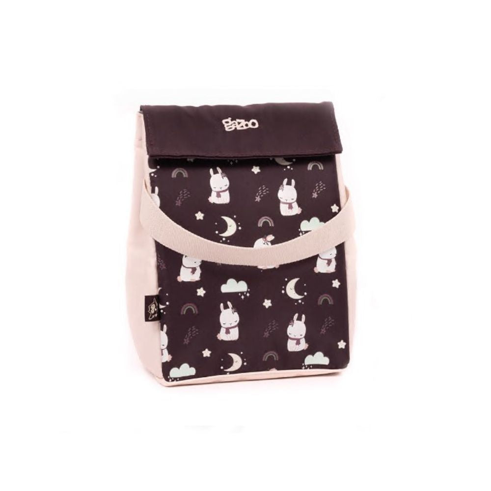 Sac à collation 15 cm x 22 cm x 12 cm fermeture à velcro lapins