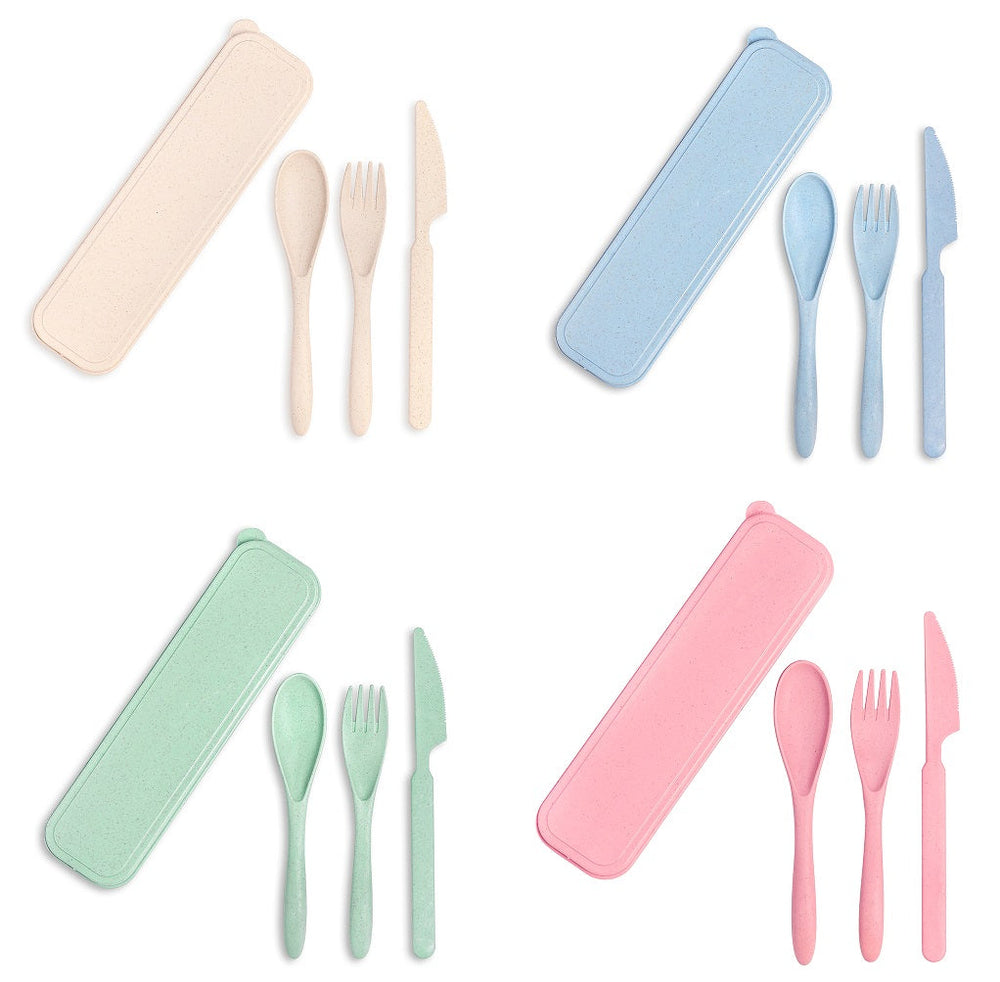 Ustensile réutilisable en plastique pour boîte à lunch (ensemble de 3)