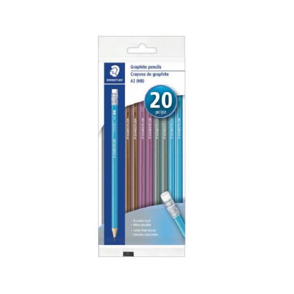 Crayon de plomb HB Staedtler métallique (boîte de 20)