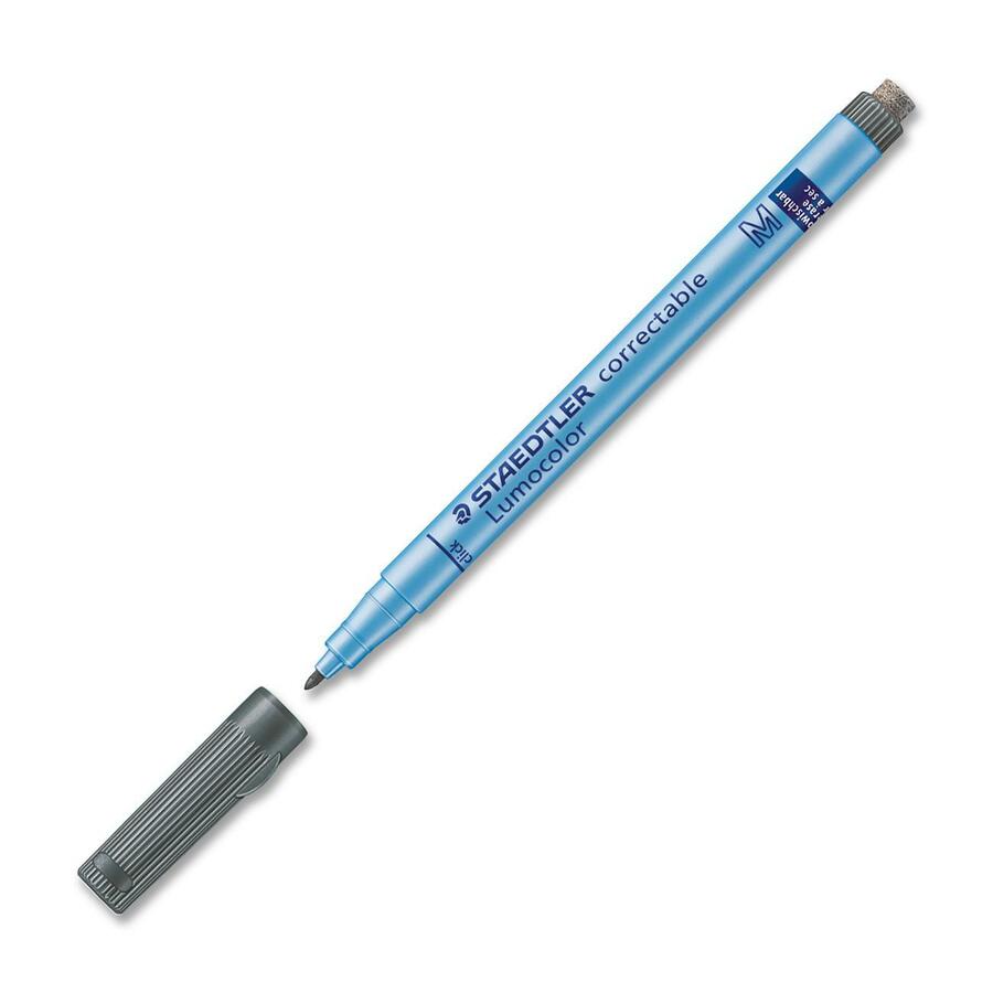 Crayon effaçable à sec pointe moyenne Staedtler Lumocolor noir