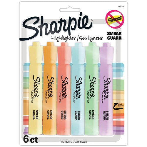 Surligneur Sharpie pastel (paquet de 6)