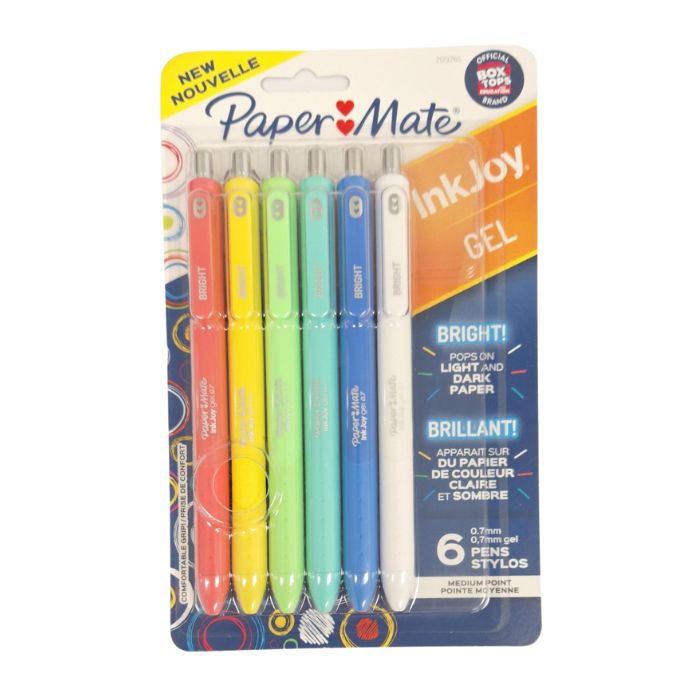 Stylo gel 0,7 mm Papermate InkJoy (paquet de 6)