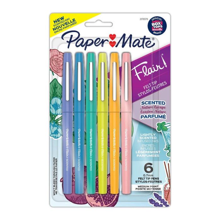 Crayon feutre parfumé Papermate Flair (paquet de 6)