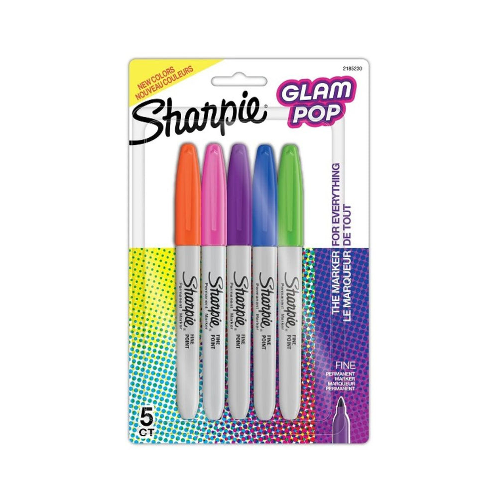 Marqueur permanent pointe fine Sharpie glam (paquet de 5)