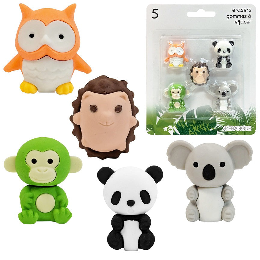 Efface Animal de la jungle (paquet de 5)