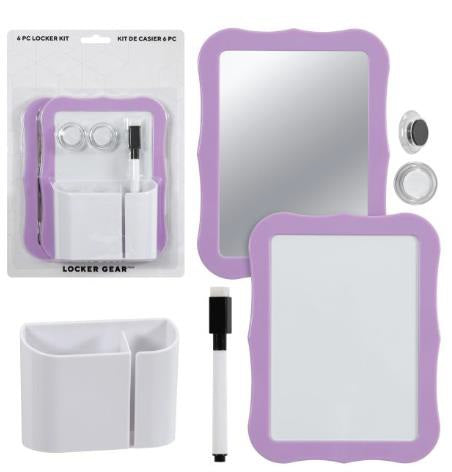 Ensemble de 6 accessoires magnétiques pour casier mauve