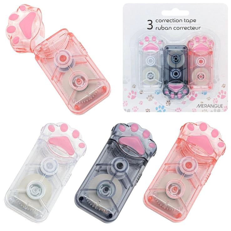 Ruban correcteur 6m patte de chat (paquet de 3)
