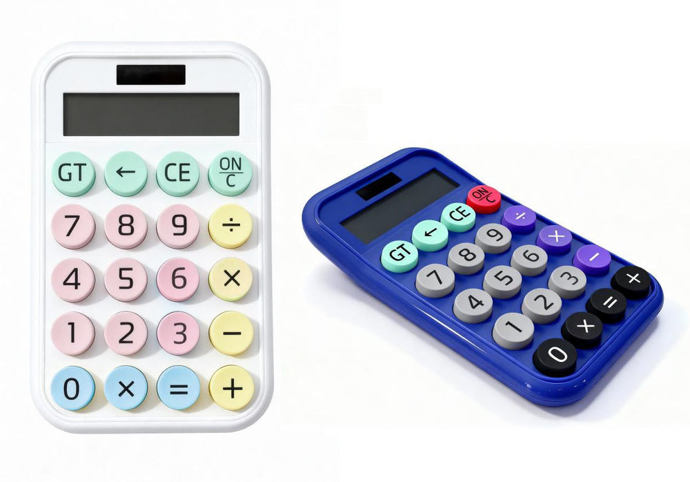 Calculatrice à grand bouton solaire et à pile 4 po x 6 po
