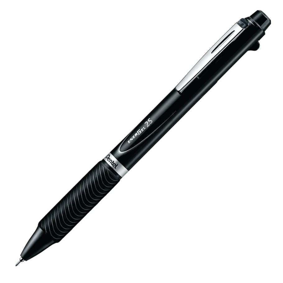 Stylo gel rechargeable 0,5 mm Energel 2S 3 en 1 encre noire, rouge et porte-mine HB