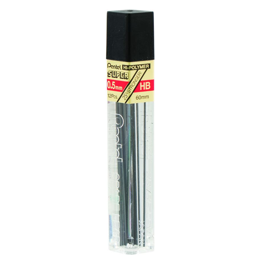 Mine 0,5 mm HB Pentel Hi-Polymer Super (boîte de 12)